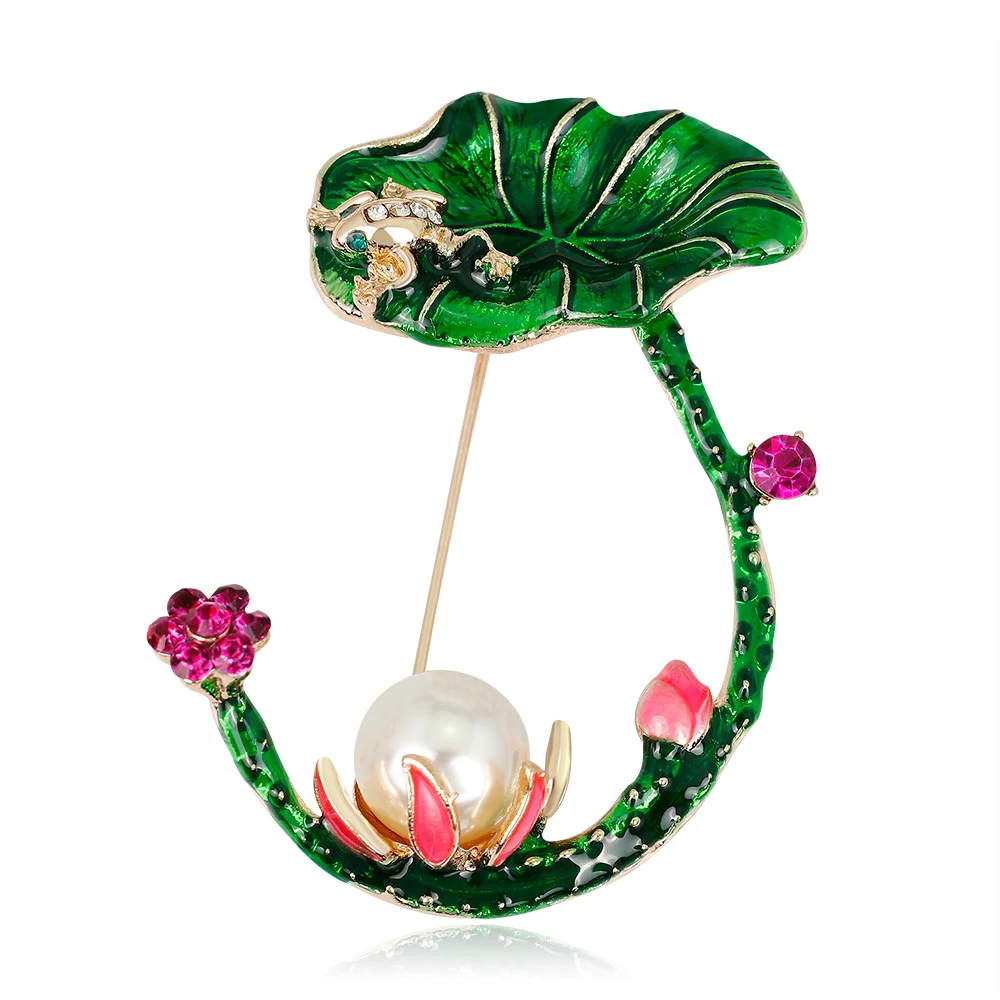 Title 2, Modieuze creatieve lotus corsage-speld. Een ele...