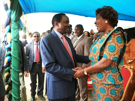 NASA Co-Principal Hon Kalonzo Musyoka attends the swearing in Ceremony of Governor Charity Ngilu of Kitui. FILE