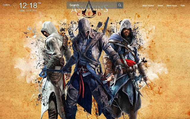 Assassin Creed Game Wallpapers Theme New Tab
