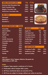 Avalon Bakers menu 6