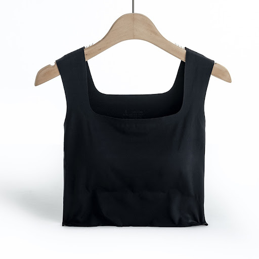 Title 5, Girls Cropped Vest With Chest Pad Wireless Und...