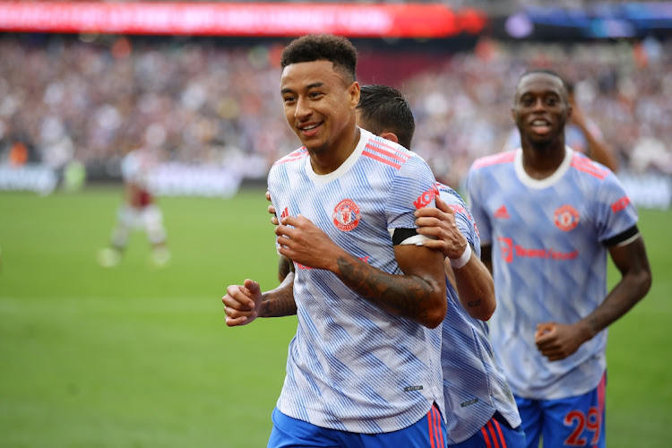 Manchester United's Jesse Lingard celebrates scoring their second goal against West Ham United at the London Stadium in London, Britain, September 19 2021. Picture: REUTERS/DAVID KLEIN