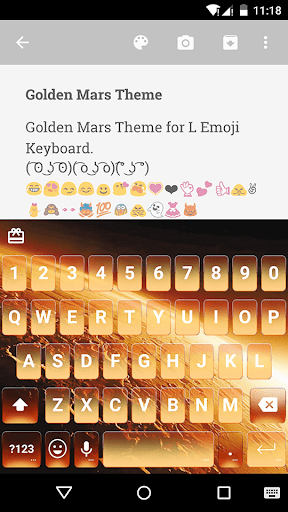 Golden Mars Emoji Keyboard