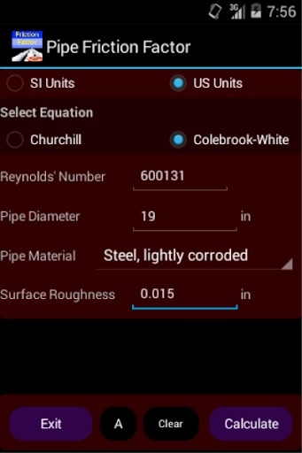 Pipe Friction Factor