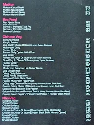 Spirit, JB Nagar menu 2