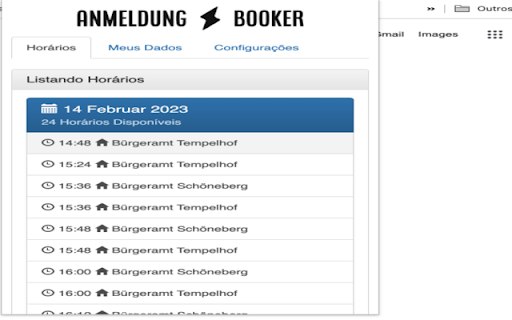 Anmeldung Appointment