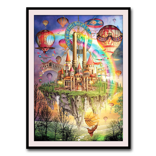 Title 5, Diamond Painting New Sky Castle Sticker Diamond...