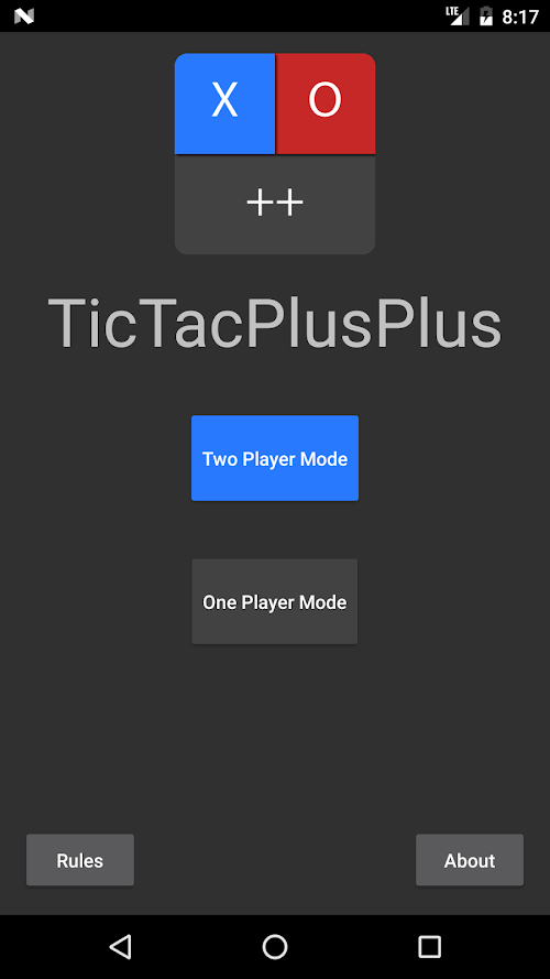 Android application TicTacPlusPlus screenshort
