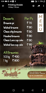 Al-Sara Pastries menu 1