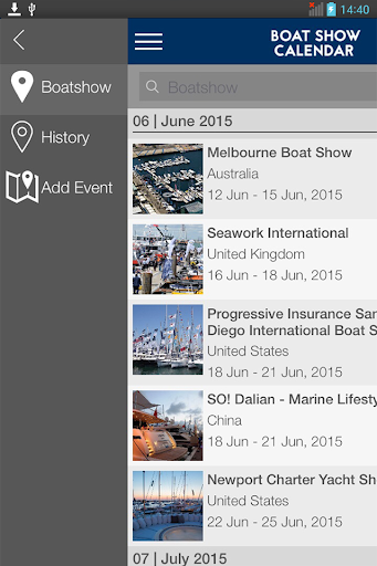 Boat Show Calendar