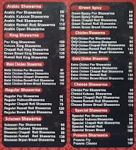 Arabian Chicken Shawarma menu 2