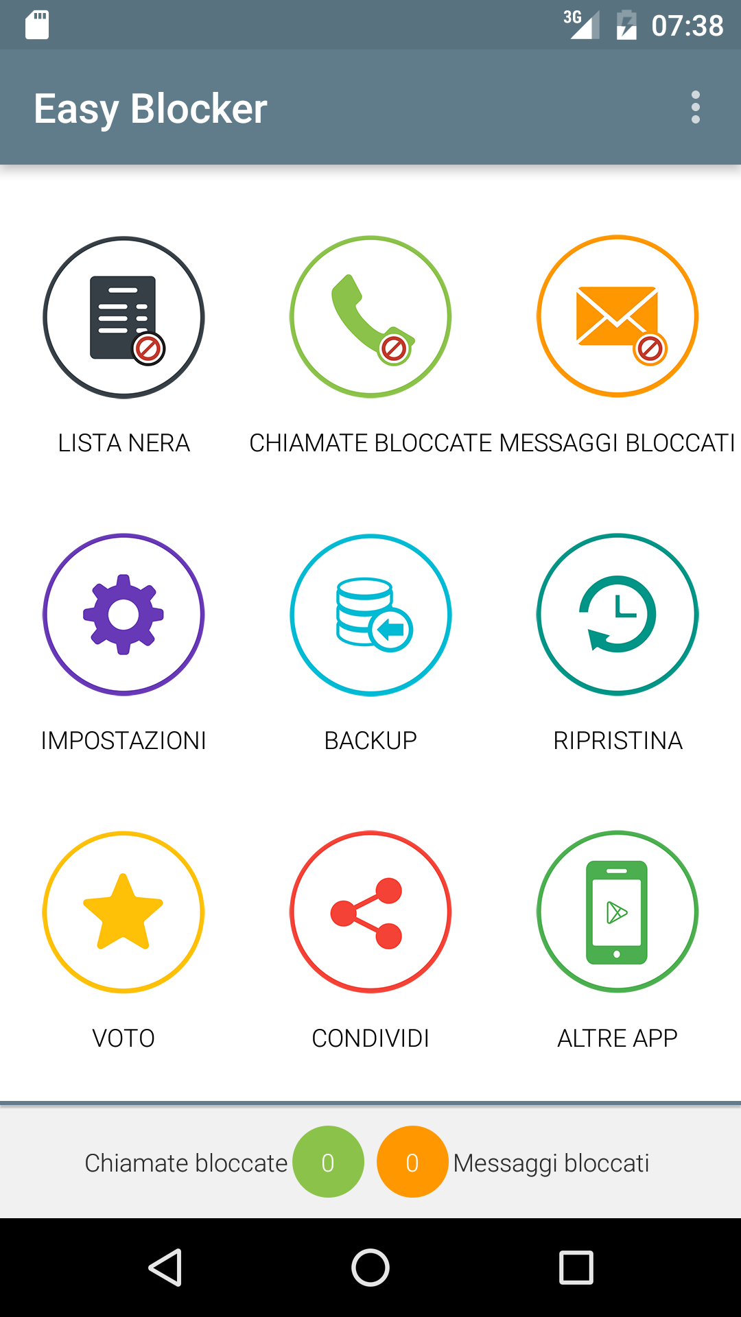 Android application Call Blocker - Blacklist, SMS Blocker screenshort