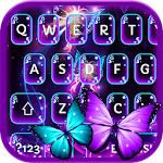 Cover Image of Download Neon Sparkle Butterfly Keyboard 1.0 APK