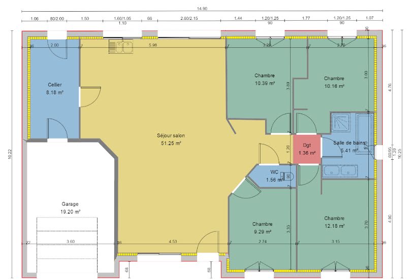  Vente Terrain + Maison - Terrain : 405m² - Maison : 100m² à Sainte-Jamme-sur-Sarthe (72380) 