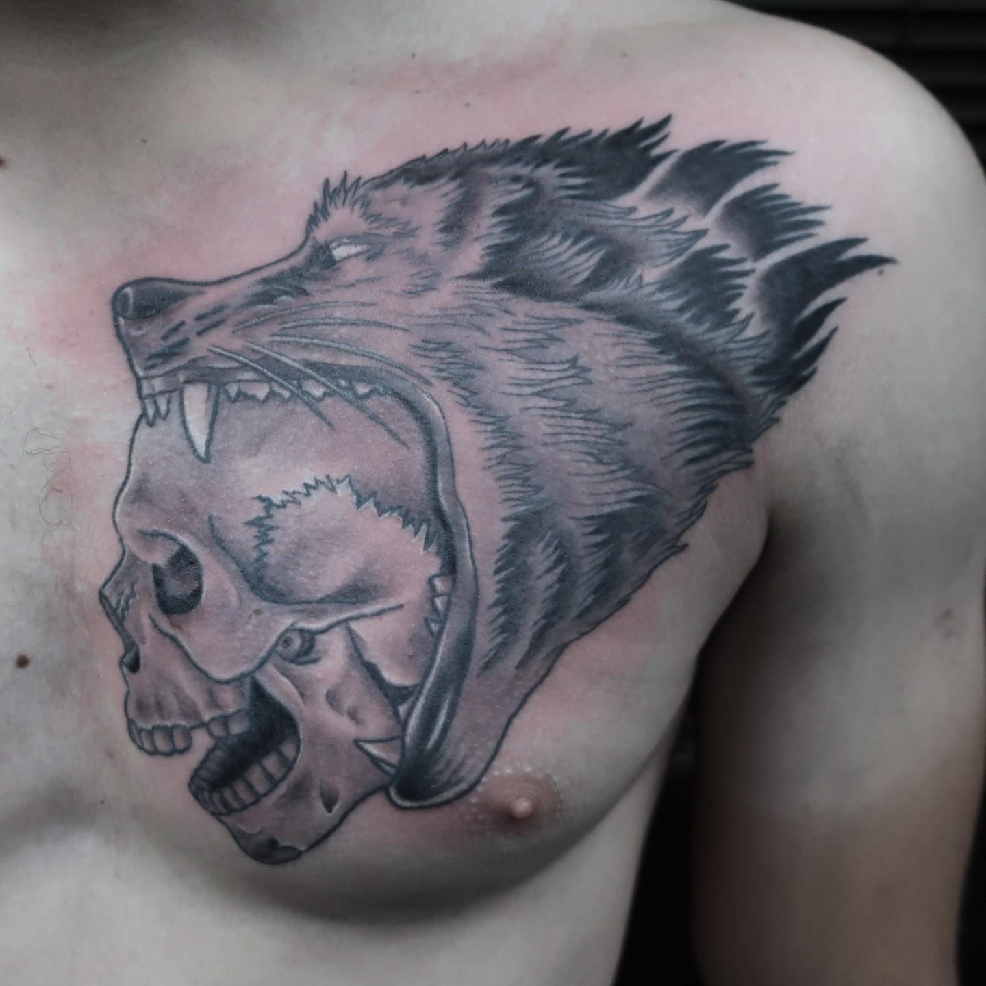 Wolf Skull Tattoos