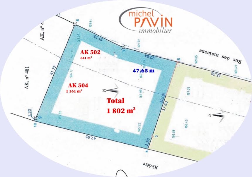 Vente terrain  1802 m² à Marseilles-lès-Aubigny (18320), 30 000 €