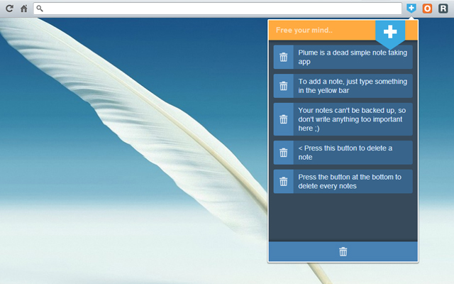Plume: Super simple todolist chrome extension