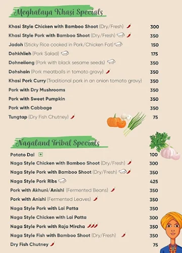 Shillong Point menu 