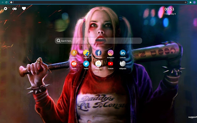 Harley Quinn Wallpaper New Tab Theme