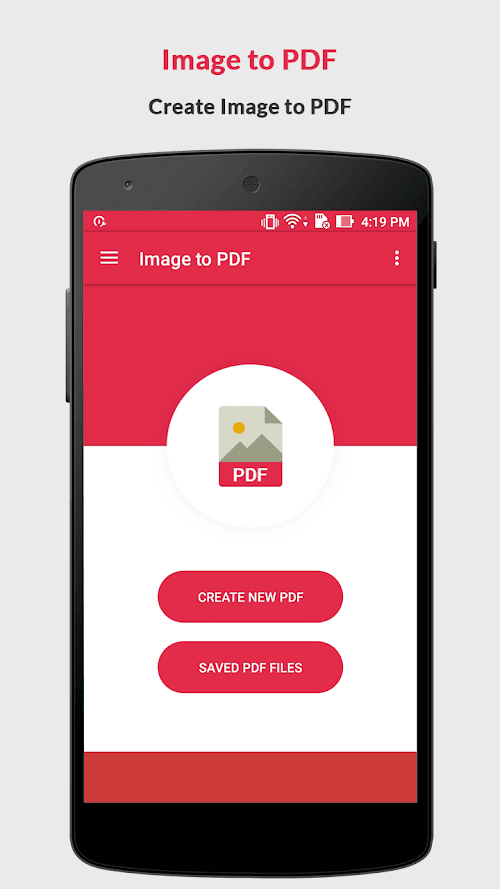Android application Images to PDF Converter screenshort