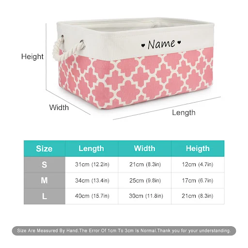 Customised Name Storage Basket for Cat Dog Toys Accessories Print Logo Personalised Custom Nameplate Box