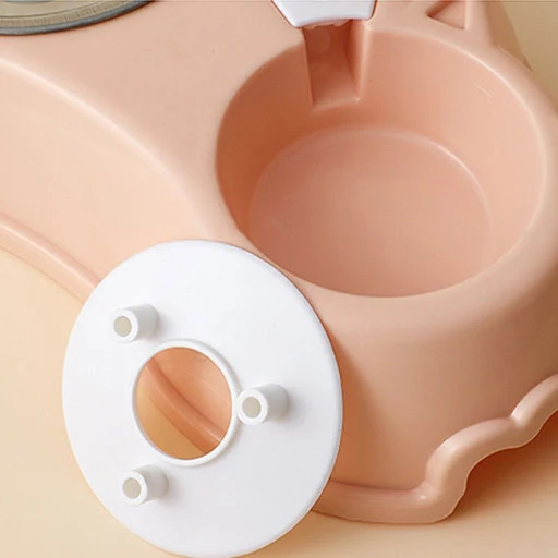 Gravity Pet Feeder and Water Dispenser 2 in 1 Set Stainless Steel Cat Bowl 500ml Water Bottle for Puppy Home Indoor Pet 