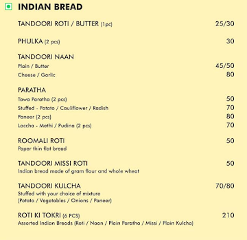 The Bawa Kitchen menu 