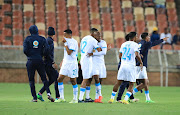 Cape Town City players celebrates a goal during the DStv Premiership match between Marumo Gallants FC and Cape Town City FC at Peter Mokaba Stadium on October 29, 2022 in Polokwane, South Africa. 