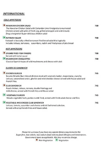 Ssence- A Culinary Showcase - The Suryaa menu 