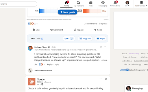LinkedIn Writing Assistant screenshot 1