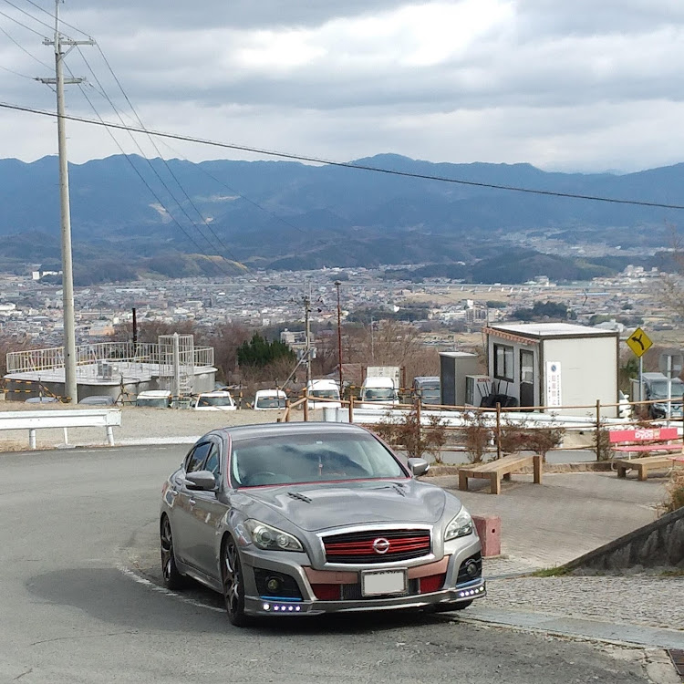 フーガの奈良県御所市大字櫛羅地区・葛城山の登山口及びロープウェイ入口付近・御所の市街地・電柱が(￣▽￣;)に関するカスタム事例の投稿画像5枚目