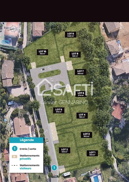 Vente terrain  600 m² à Belcodène (13720), 355 000 €