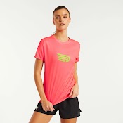 Áo Thun Chạy Bộ Nữ Ngắn Tay Pressio - Women’s Elite S/S Top - Hot Pink/ Lime