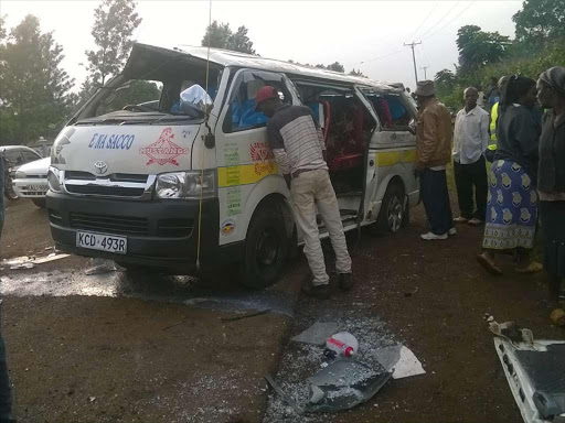 A mourner died and six others were injured after a road accident in Weru trading centre, Kinangop, on the Kirima-Engineer road./FILE