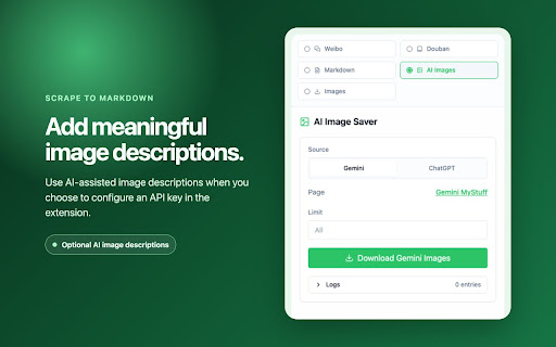 Scrape to Markdown screenshot 3