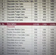 Cake 24X7 menu 5