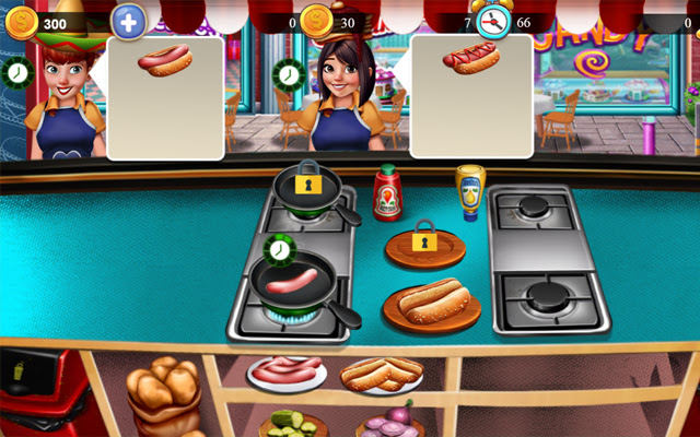 Cooking Fast Hotdogs And Burgers Craze Game chrome extension