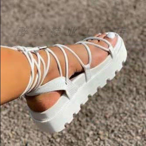 Title 5, New Korean Style Flat Sandals With Platform, Co...