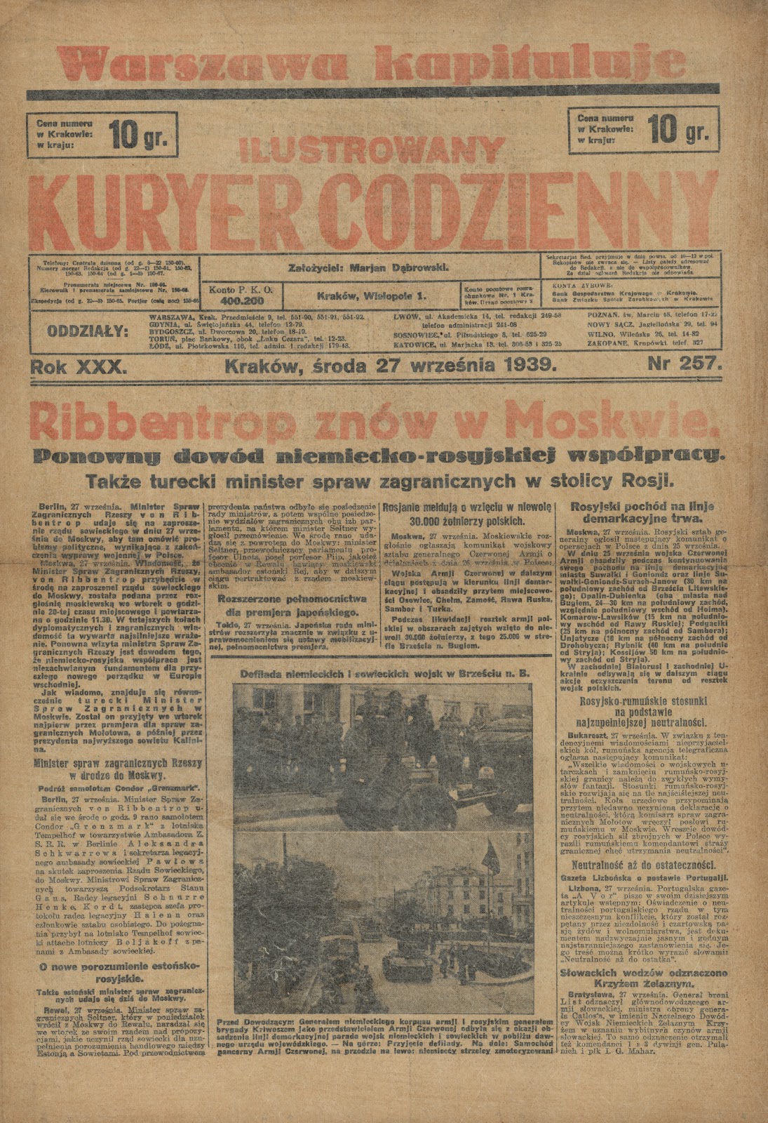 Ilustrowany Kurier Codzienny от 28 сентября 1939