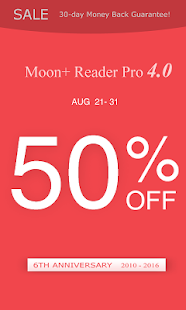 Moon+ Reader Pro 50% OFF  v4.0