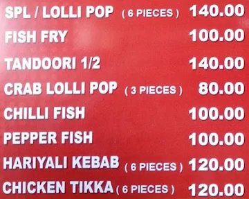 Taj Mahal Biriyani Catering menu 