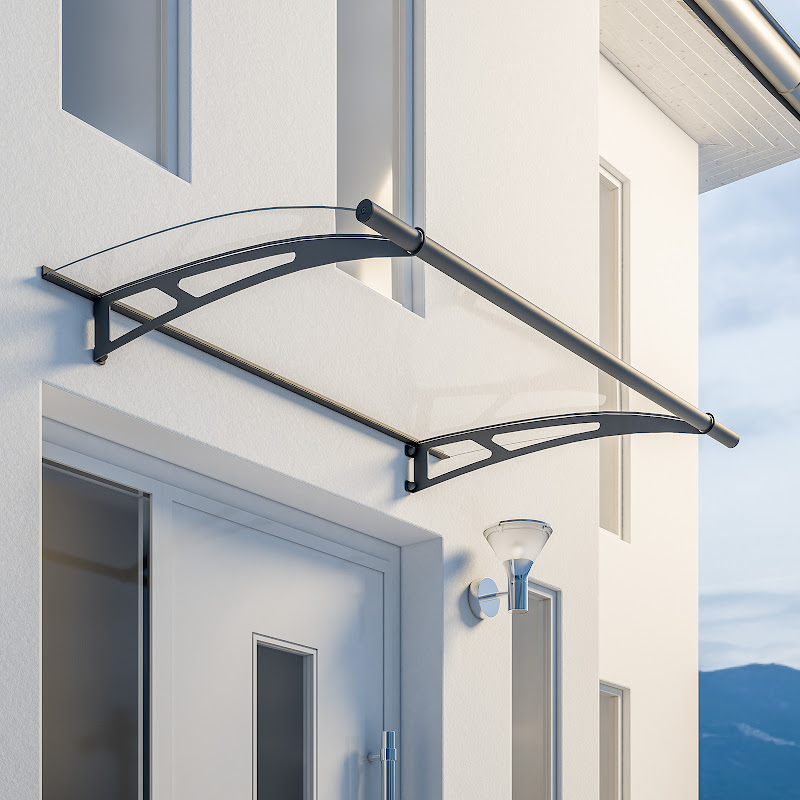 Auvent Marquise de Porte 150 cm anthracite LT-Line