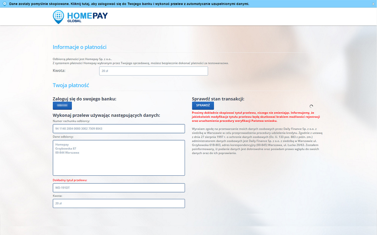 Homepay - automatyzacja płatności Preview image 0