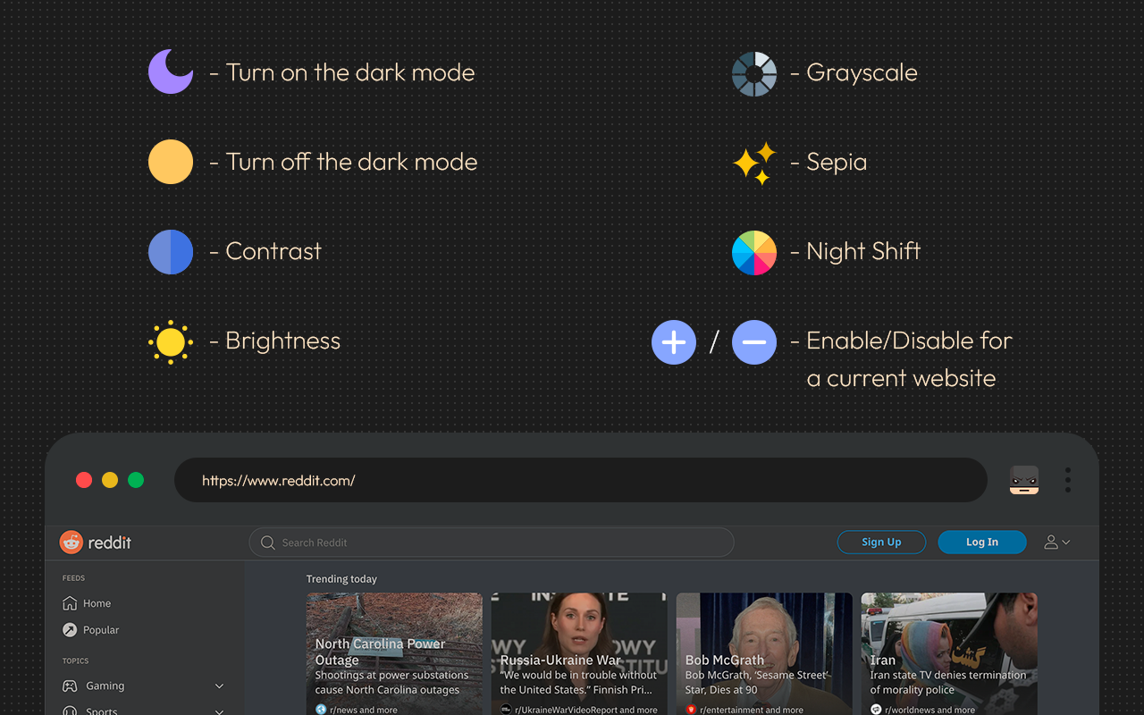 Dark Reader - Dark Mode for Chrome Preview image 3