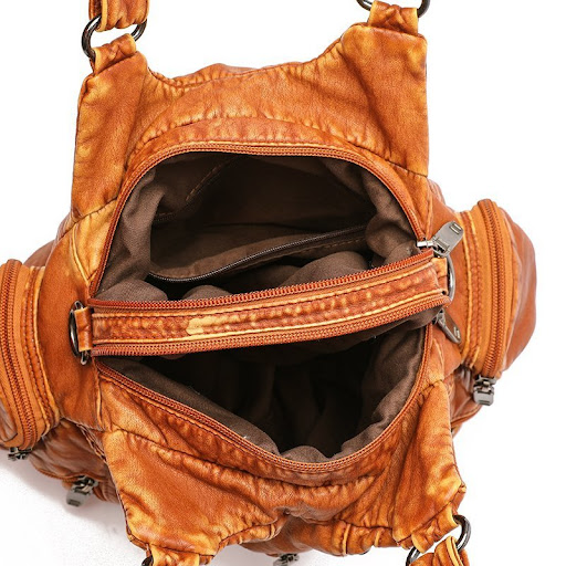 Title 5, Messenger Bag Street Trend Washed Soft PU Leath...