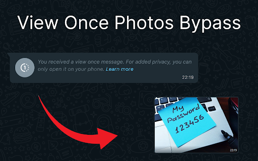 View Once Photos Bypass for Whatsapp Web