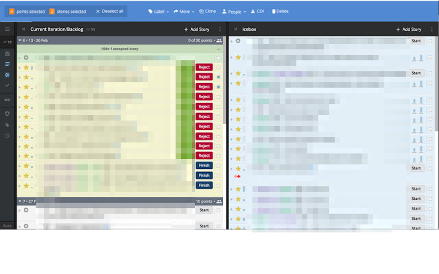 Pivotal Tracker Total Selected Points chrome extension