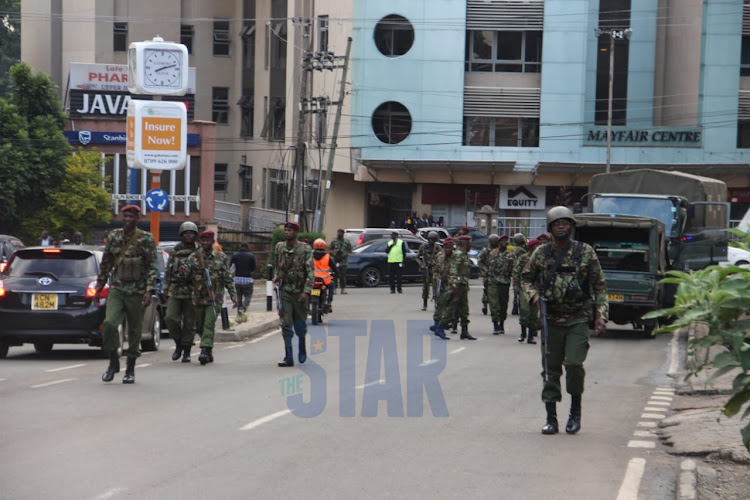 Heavy security in the area,./MAUREEN KINYAJUI