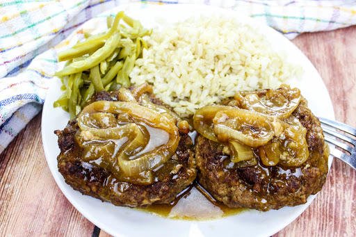 Home Style Salisbury Steak With Onion Gravy.