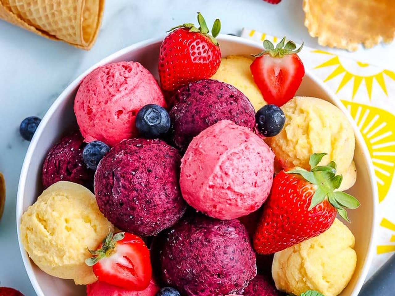 Fruit & Ice Cream